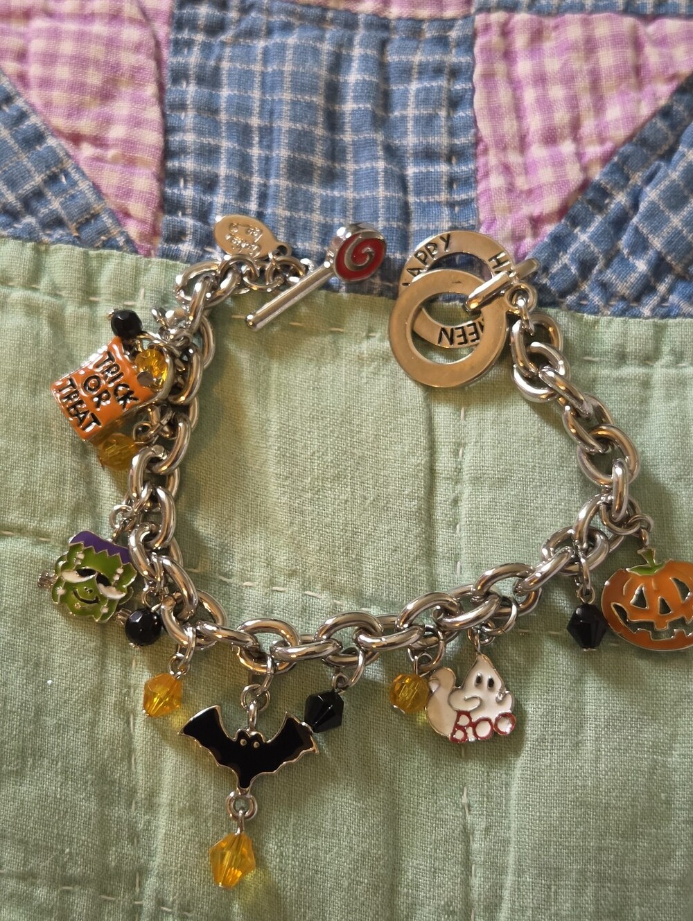 Vintage Halloween Charm Bracelet